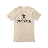 Basic Football with Football Player Icon on a Unisex T-Shirt with a Black Graphic