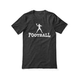 Basic Football with Football Player Icon on a Unisex T-Shirt with a White Graphic