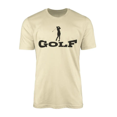 Basic Golf with Golfer Icon on a Men's T-Shirt with a Black Graphic