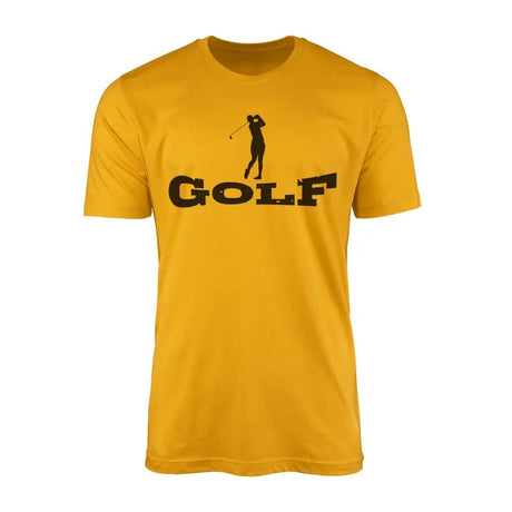 Basic Golf with Golfer Icon on a Men's T-Shirt with a Black Graphic