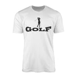 Basic Golf with Golfer Icon on a Men's T-Shirt with a Black Graphic