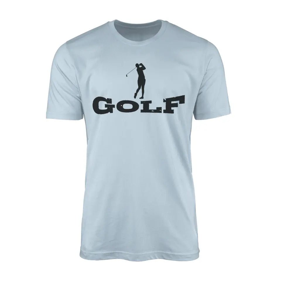 Basic Golf with Golfer Icon on a Men's T-Shirt with a Black Graphic