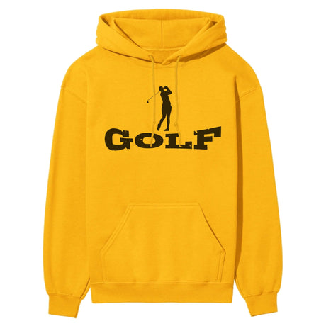 Basic Golf with Golfer Icon on a Hoodie with a Black Graphic