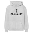 Basic Golf with Golfer Icon on a Hoodie with a Black Graphic