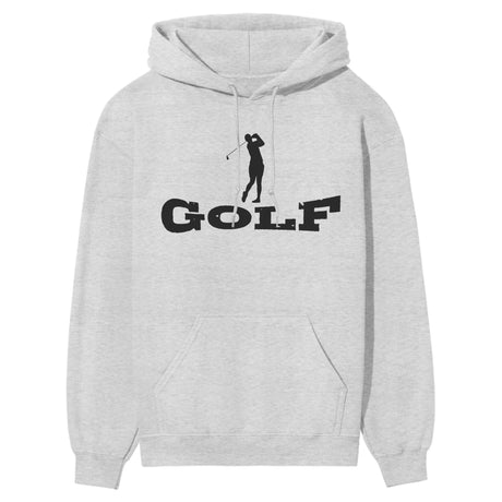 Basic Golf with Golfer Icon on a Hoodie with a Black Graphic