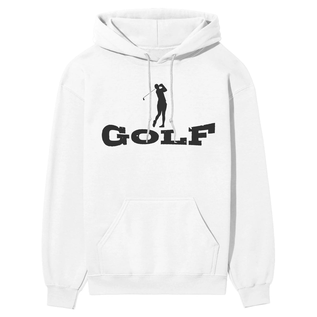 Basic Golf with Golfer Icon on a Hoodie with a Black Graphic