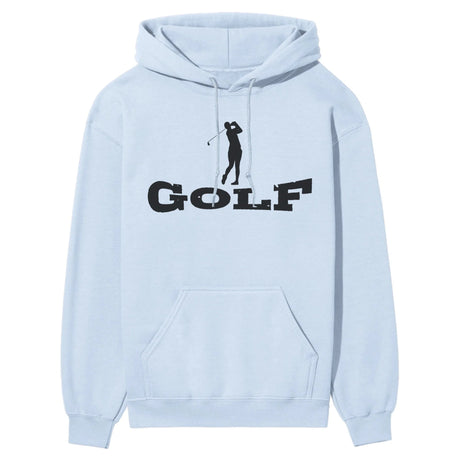 Basic Golf with Golfer Icon on a Hoodie with a Black Graphic