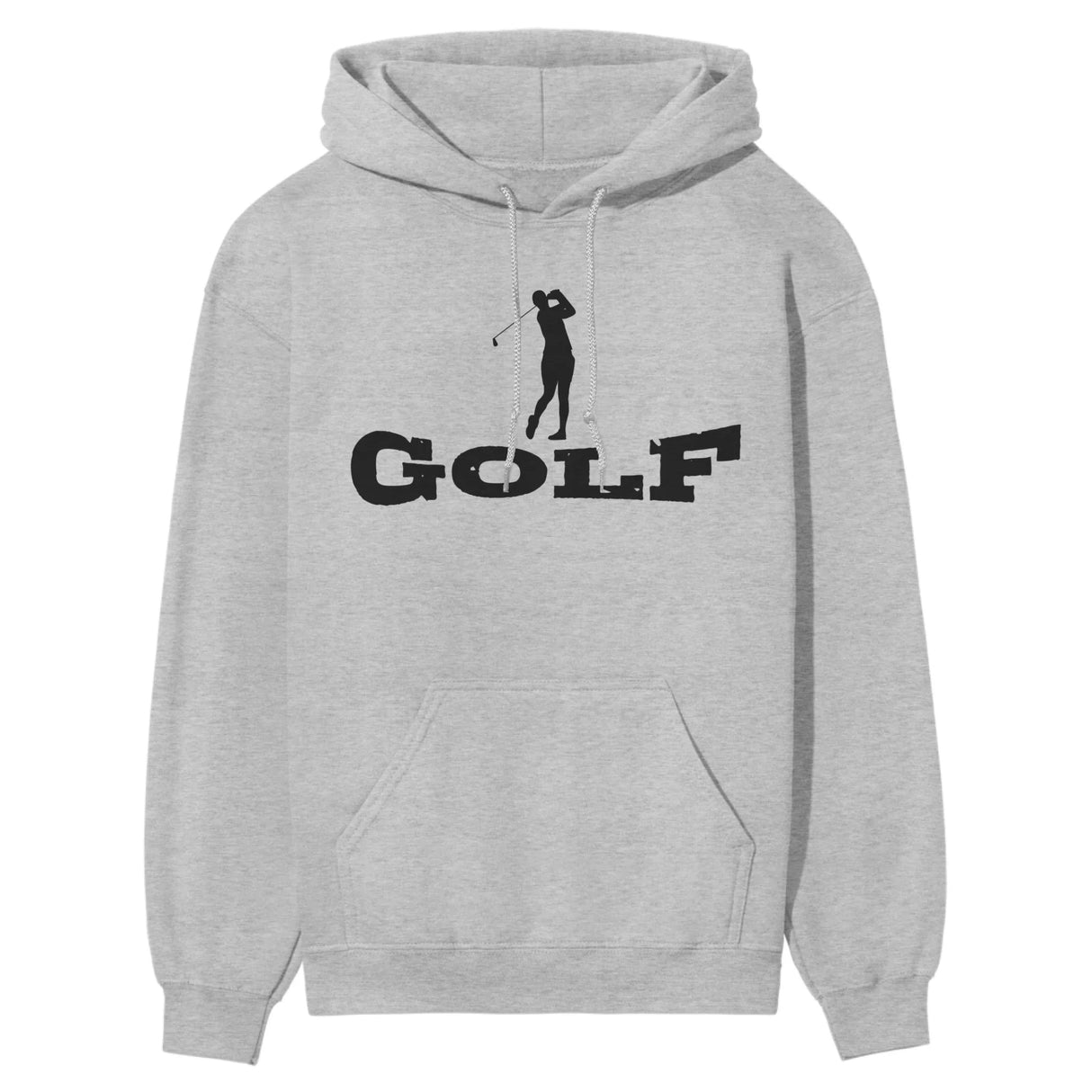 Basic Golf with Golfer Icon on a Hoodie with a Black Graphic