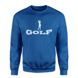 Basic Golf with Golfer Icon on a Sweatshirt with a White Graphic