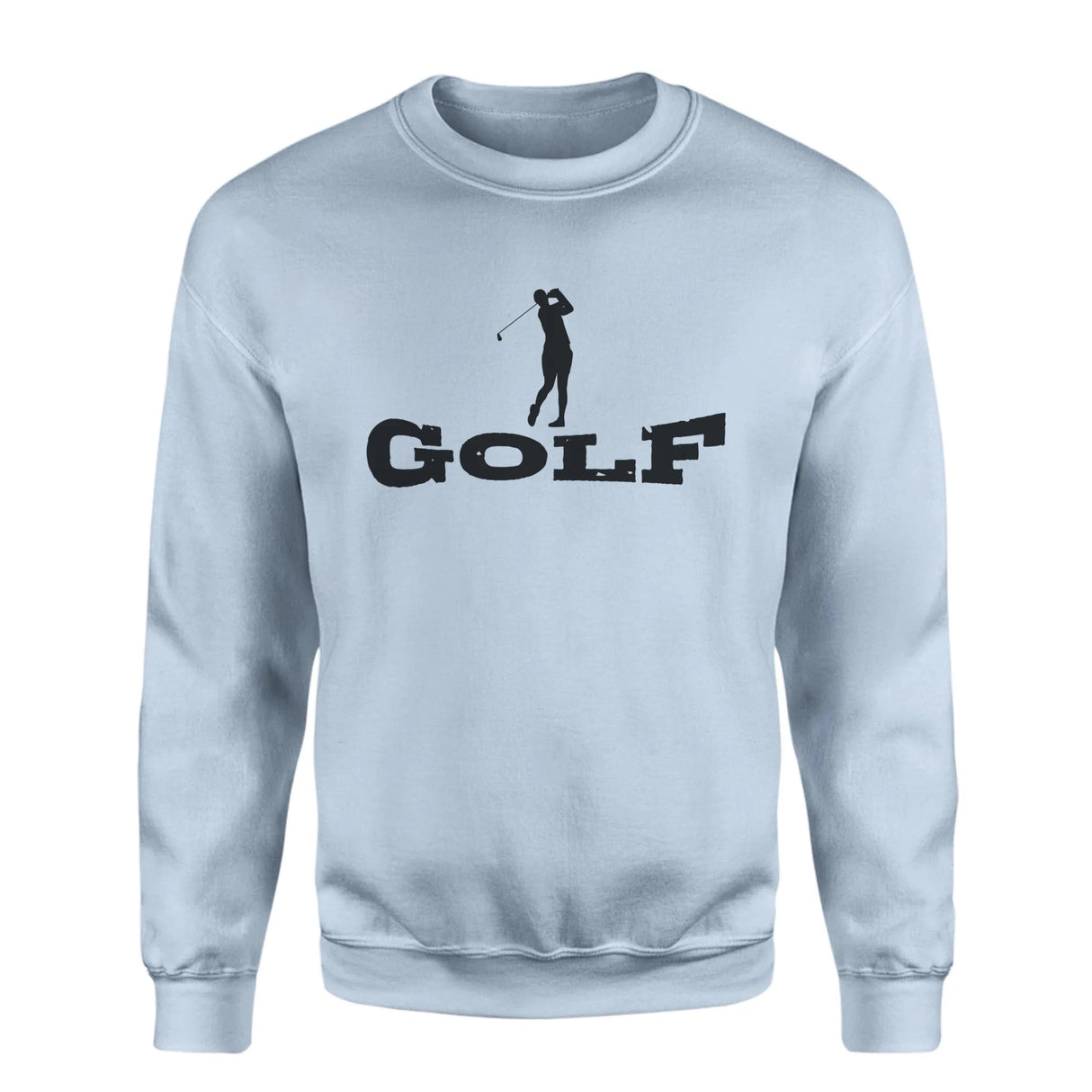 Basic Golf with Golfer Icon on a Sweatshirt with a Black Graphic