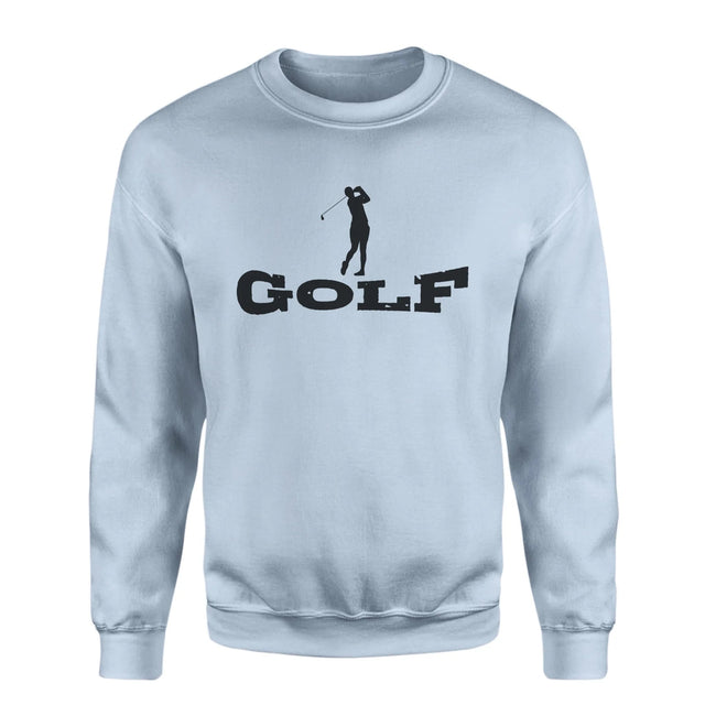 Basic Golf with Golfer Icon on a Sweatshirt with a Black Graphic
