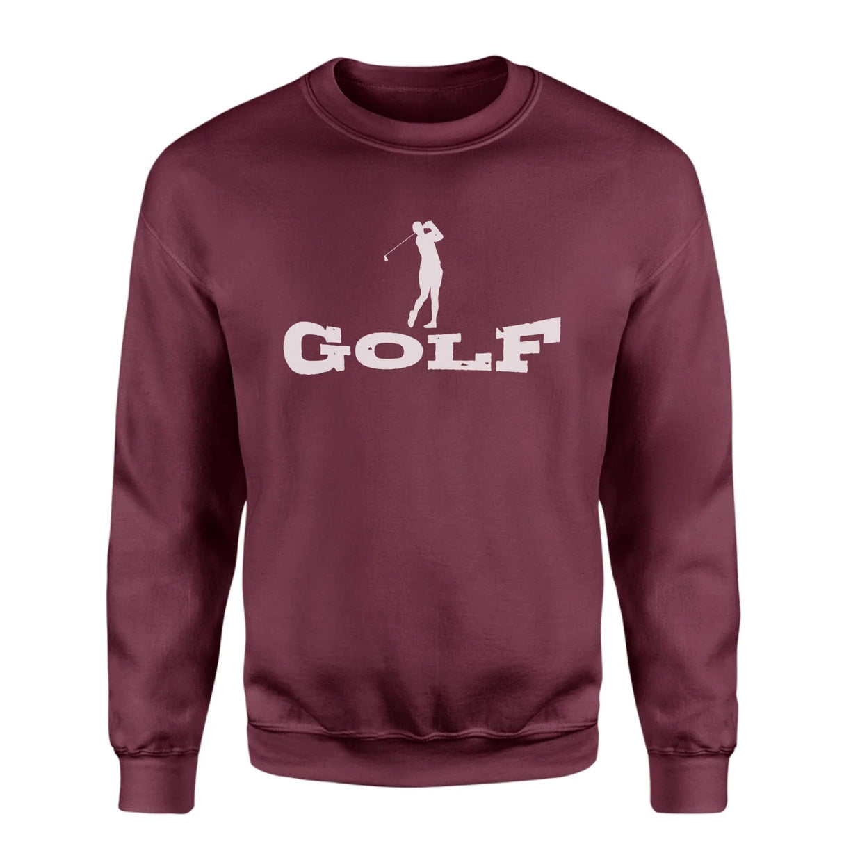 Basic Golf with Golfer Icon on a Sweatshirt with a White Graphic