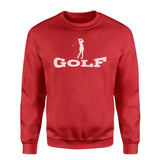 Basic Golf with Golfer Icon on a Sweatshirt with a White Graphic