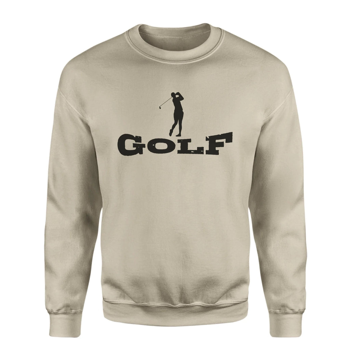 Basic Golf with Golfer Icon on a Sweatshirt with a Black Graphic