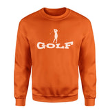 Basic Golf with Golfer Icon on a Sweatshirt with a White Graphic