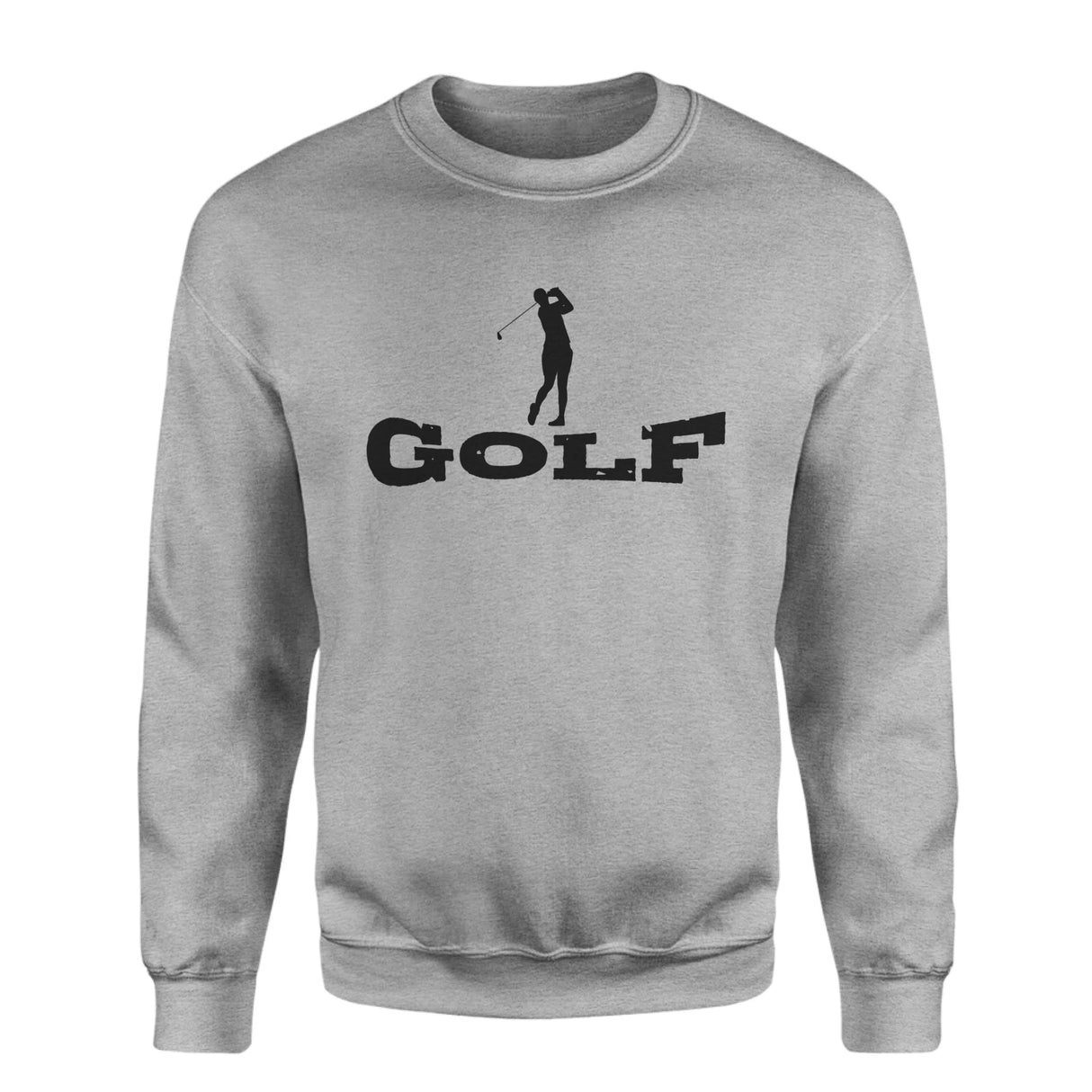 Basic Golf with Golfer Icon on a Sweatshirt with a Black Graphic