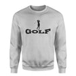 Basic Golf with Golfer Icon on a Sweatshirt with a Black Graphic