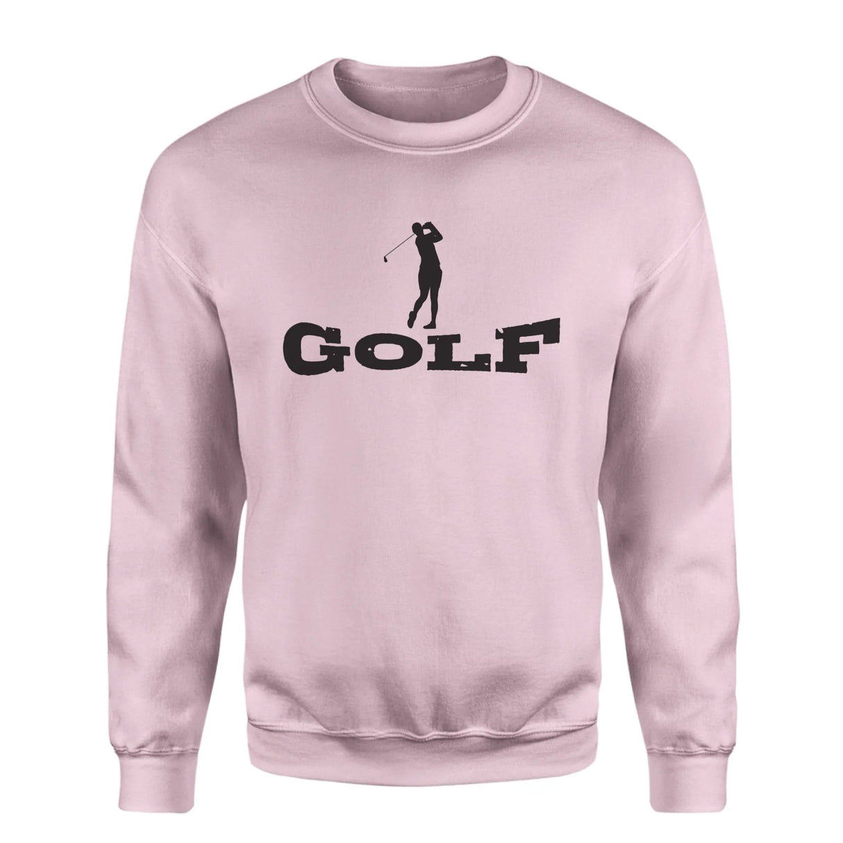 Basic Golf with Golfer Icon on a Sweatshirt with a Black Graphic