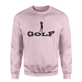 Basic Golf with Golfer Icon on a Sweatshirt with a Black Graphic