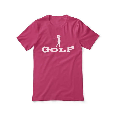 Basic Golf with Golfer Icon on a Unisex T-Shirt with a White Graphic