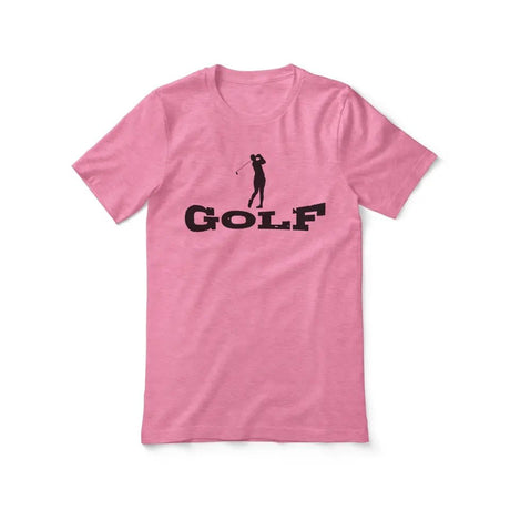 Basic Golf with Golfer Icon on a Unisex T-Shirt with a Black Graphic