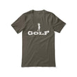 Basic Golf with Golfer Icon on a Unisex T-Shirt with a White Graphic