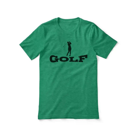 Basic Golf with Golfer Icon on a Unisex T-Shirt with a Black Graphic