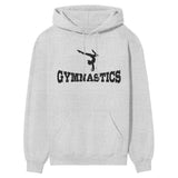 Basic Gymnastics with Gymnast Icon on a Hoodie with a Black Graphic