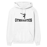 Basic Gymnastics with Gymnast Icon on a Hoodie with a Black Graphic