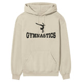 Basic Gymnastics with Gymnast Icon on a Hoodie with a Black Graphic