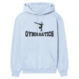 Basic Gymnastics with Gymnast Icon on a Hoodie with a Black Graphic