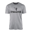 Basic Gymnastics with Gymnast Icon on a Men's T-Shirt with a Black Graphic