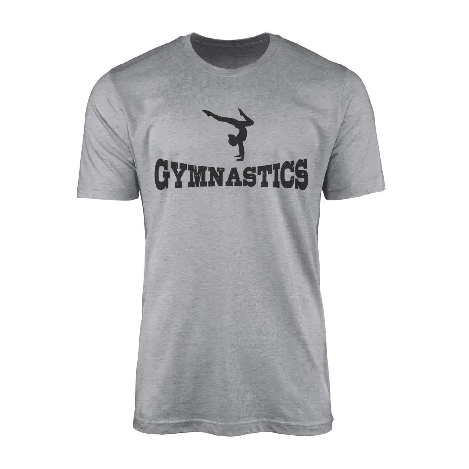 Basic Gymnastics with Gymnast Icon on a Men's T-Shirt with a Black Graphic