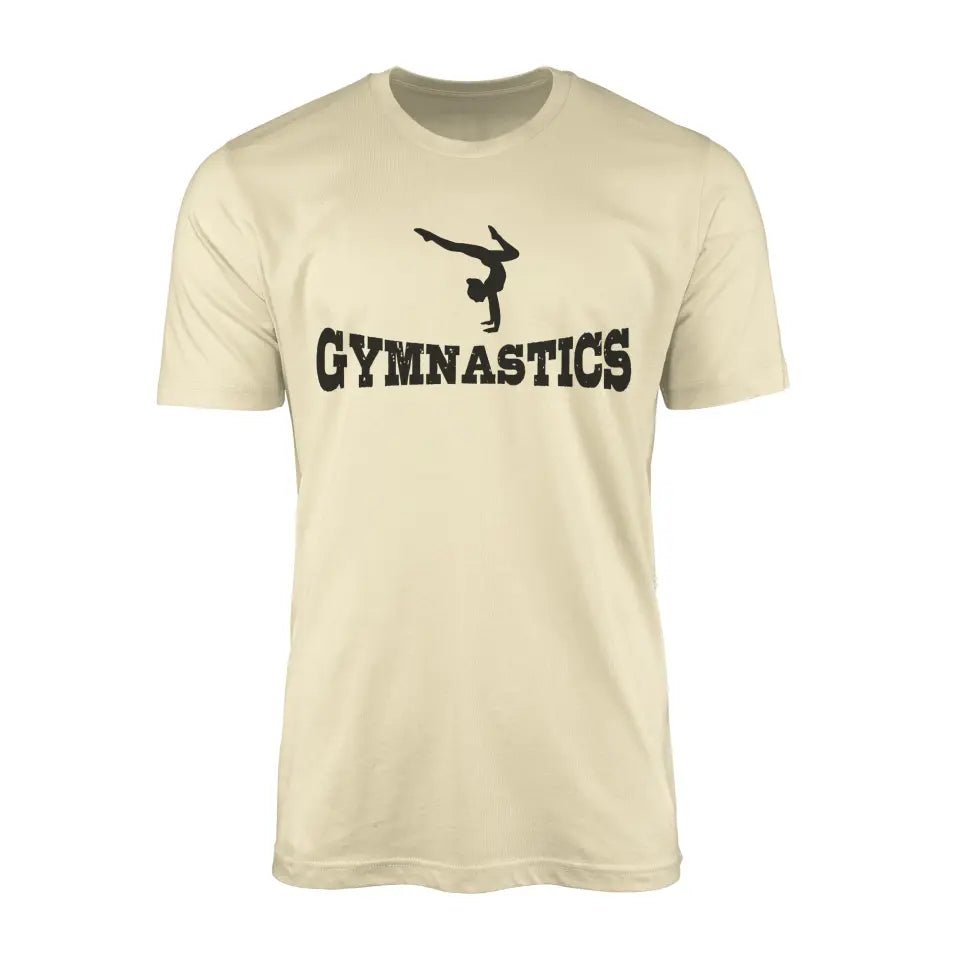 Basic Gymnastics with Gymnast Icon on a Men's T-Shirt with a Black Graphic