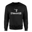 Basic Gymnastics with Gymnast Icon on a Sweatshirt with a White Graphic