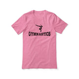 Basic Gymnastics with Gymnast Icon on a Unisex T-Shirt with a Black Graphic