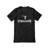 Basic Gymnastics with Gymnast Icon on a Unisex T-Shirt with a White Graphic