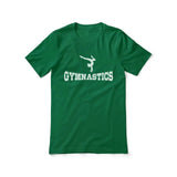 Basic Gymnastics with Gymnast Icon on a Unisex T-Shirt with a White Graphic