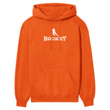 Basic Hockey with Hockey Player Icon on a Hoodie with a White Graphic