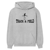 Basic Hurdles with Hurdler Icon on a Hoodie with a Black Graphic