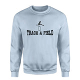 Basic Hurdles with Hurdler Icon on a Sweatshirt with a Black Graphic