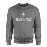 Basic Hurdles with Hurdler Icon on a Sweatshirt with a White Graphic