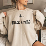 Basic Hurdles with Hurdler Icon on a Sweatshirt with a Black Graphic