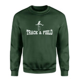 Basic Hurdles with Hurdler Icon on a Sweatshirt with a White Graphic