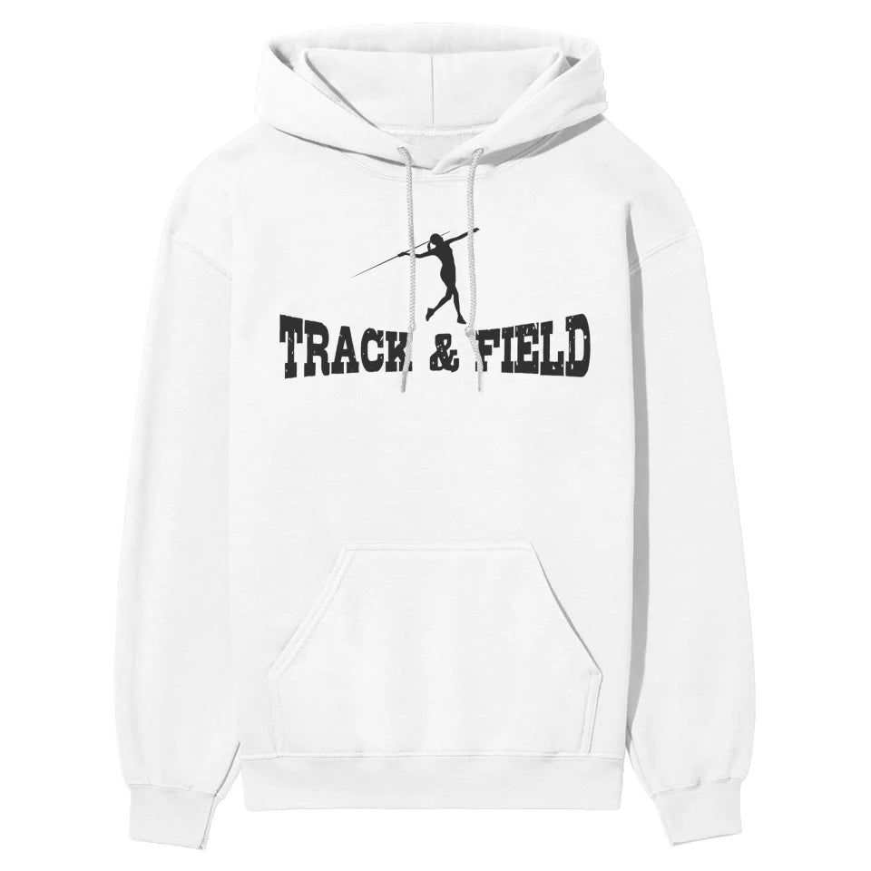 Basic Javelin with Javelin Thrower Icon on a Hoodie with a Black Graphic