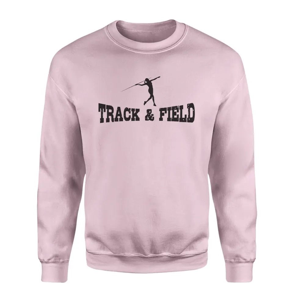 Basic Javelin with Javelin Thrower Icon on a Sweatshirt with a Black Graphic