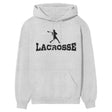 Basic Lacrosse with Lacrosse Player Icon on a Hoodie with a Black Graphic