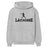 Basic Lacrosse with Lacrosse Player Icon on a Hoodie with a Black Graphic