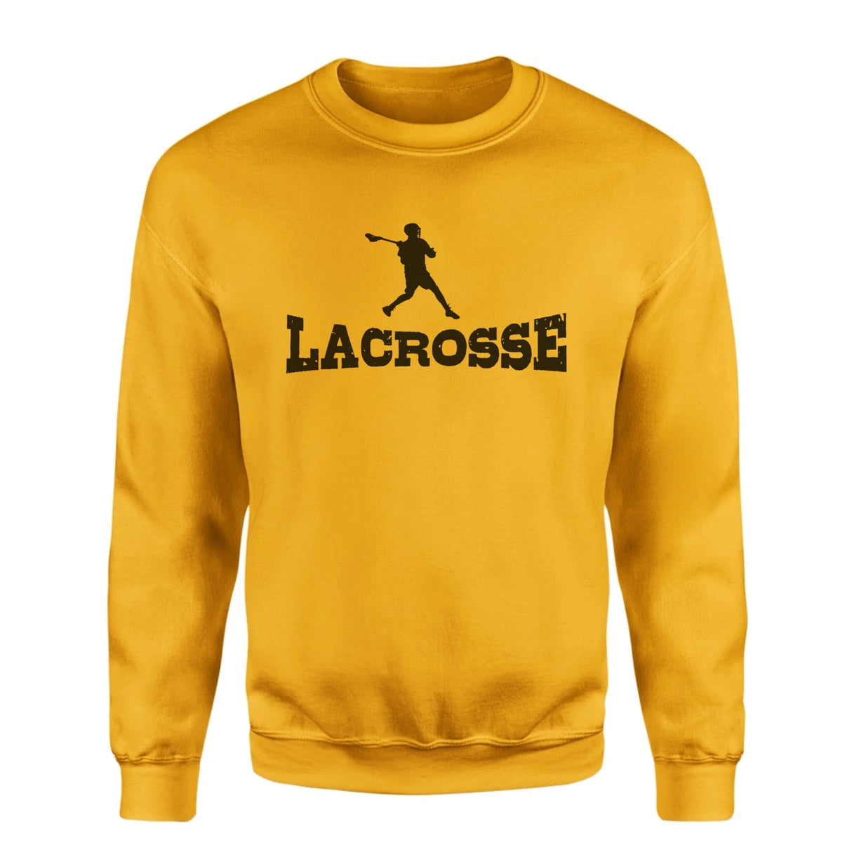 Basic Lacrosse with Lacrosse Player Icon on a Sweatshirt with a Black Graphic