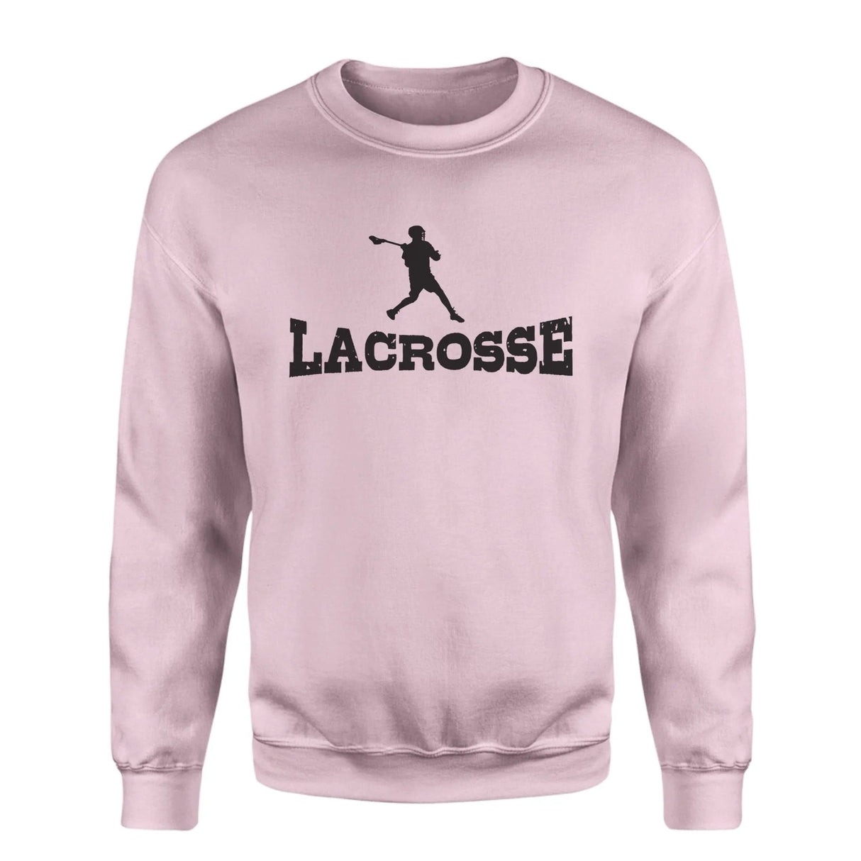 Basic Lacrosse with Lacrosse Player Icon on a Sweatshirt with a Black Graphic